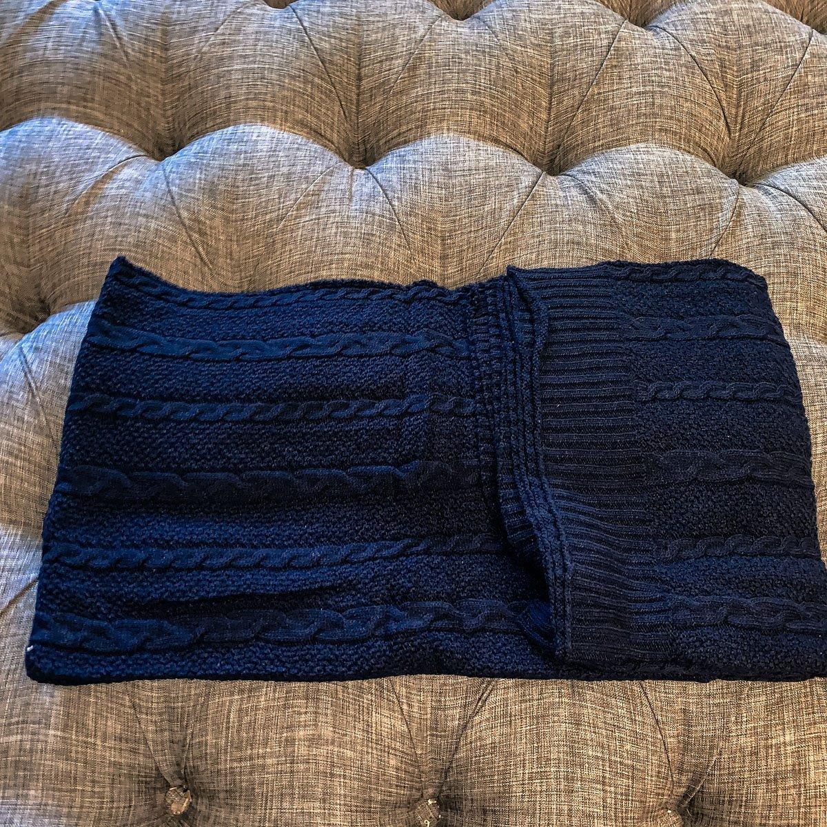 Claret Knit Sweater Throw Plush Super Soft