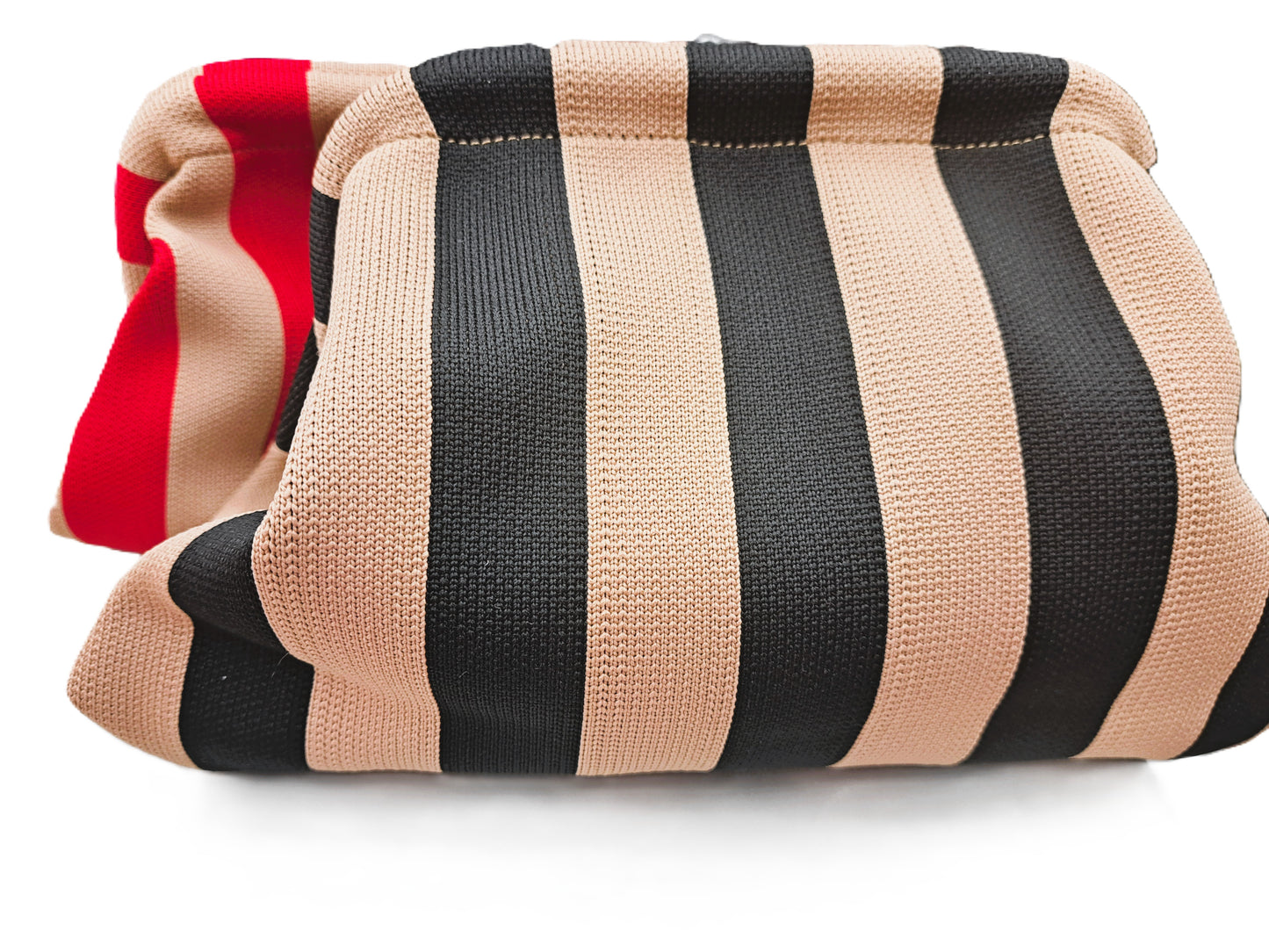 Small striped clutch