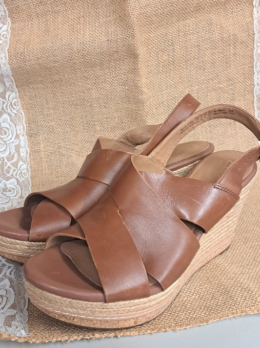 Clarks espadrille sandals Sz 10