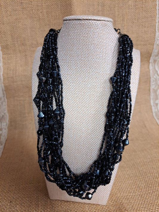 Black Eight-Strand Necklace *PL*