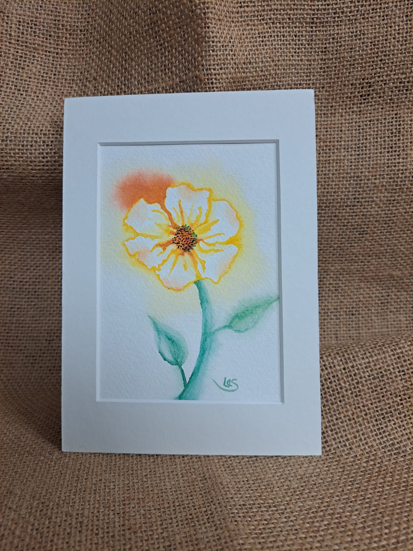 Leslie Ball signed watercolor 4 x 6