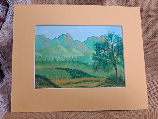 Leslie Ball signed watercolor 8 x 10
