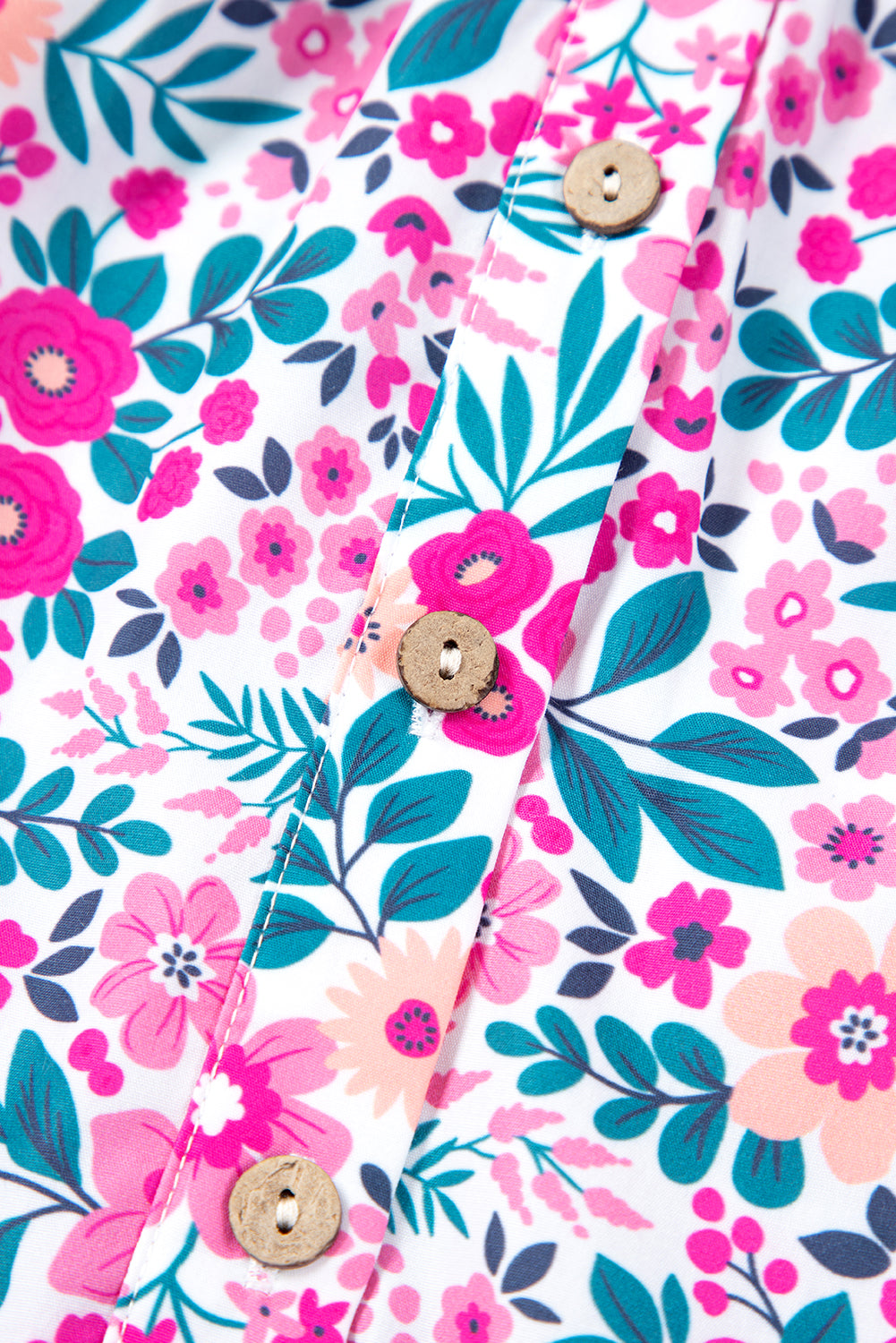 Aqua & Pink Plus Size Floral A-line Dress