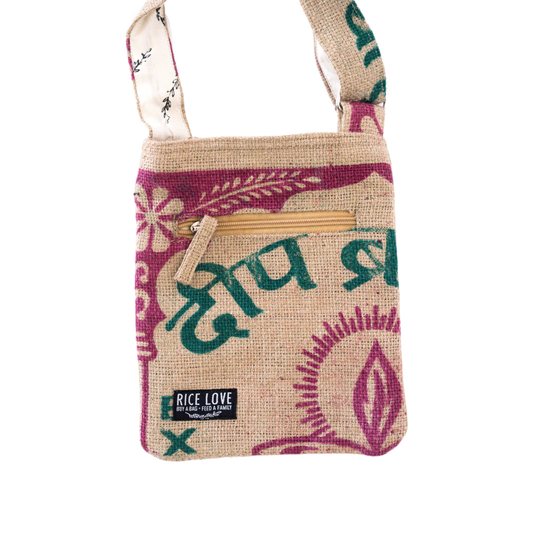 Everyday Purse - Recycled Burlap Jute Cotton Lined Tote