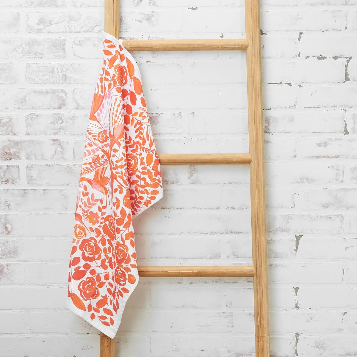SALE Hummingbird Floral Kitchen Towel