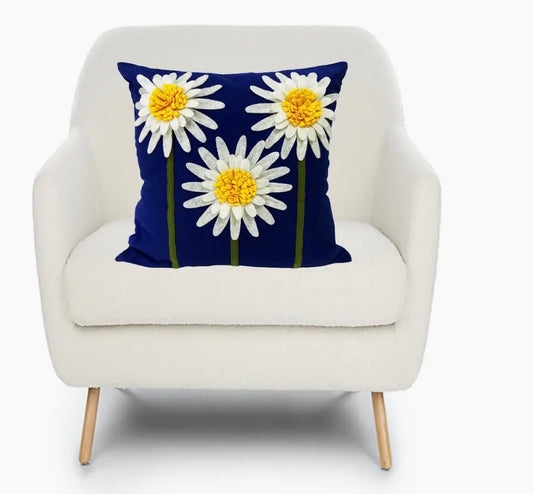 Sunflower Cotton Throw Pillow