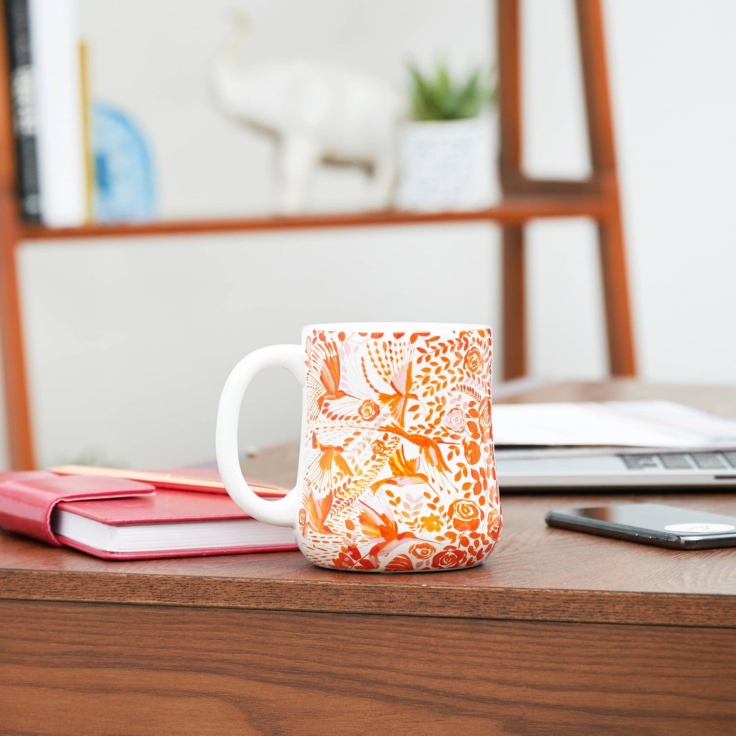 SALE Hummingbird Floral Coffee Mug