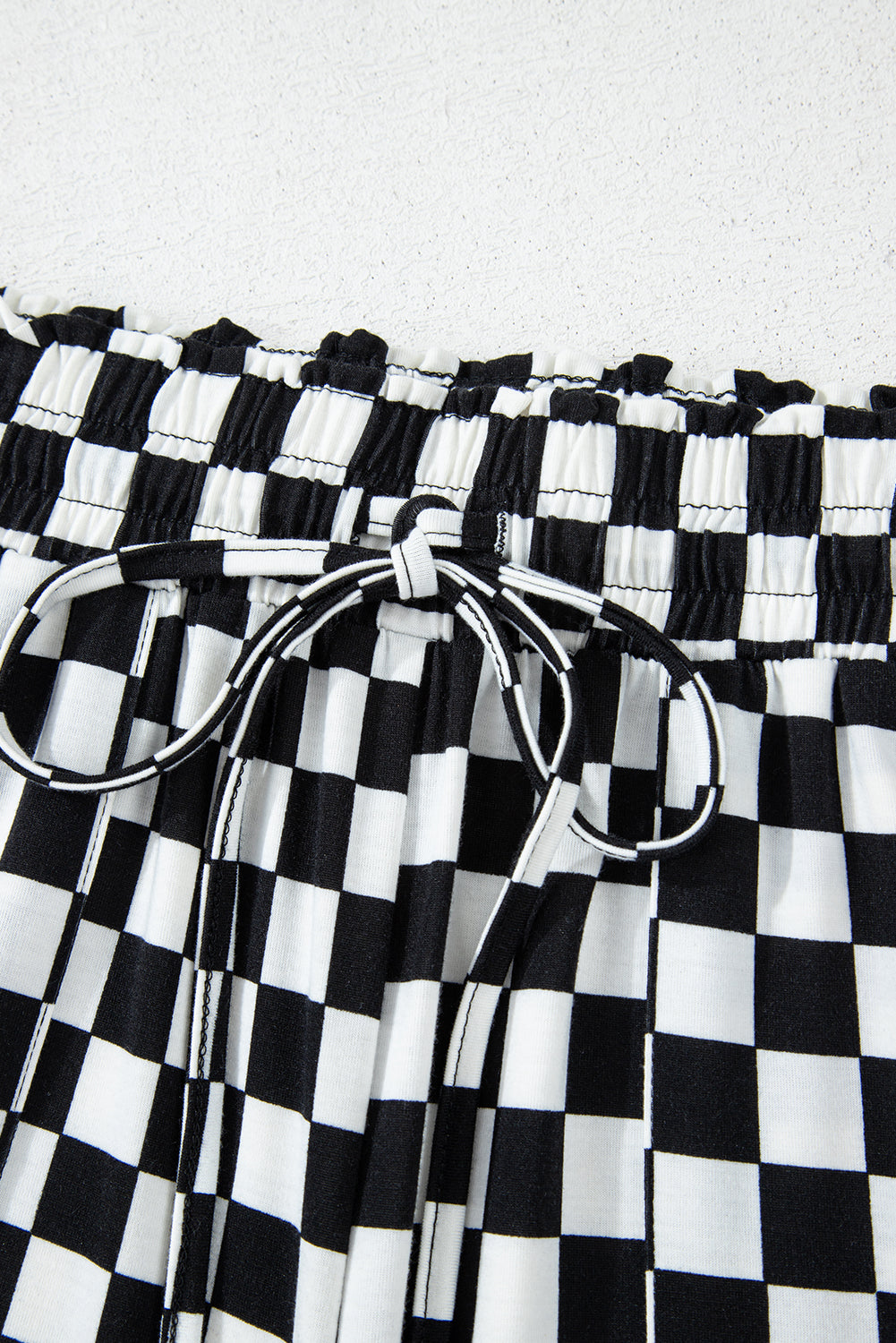 Checkered Print Long Sleeve Loose Fit Pajama Set