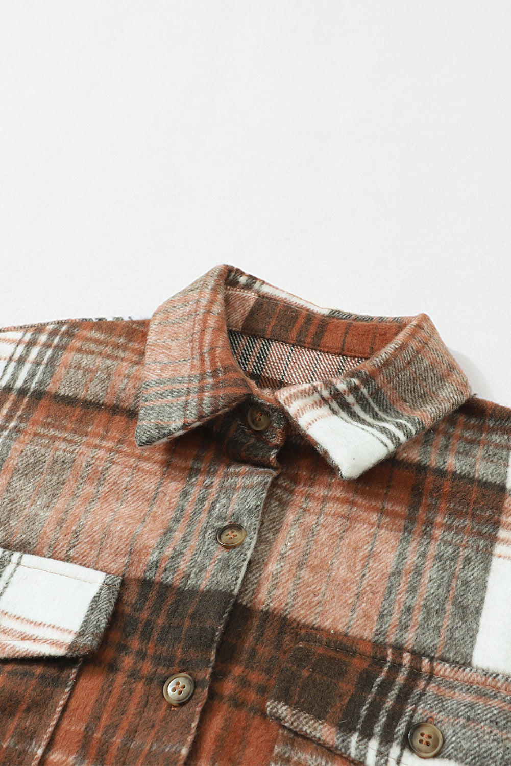 Plaid Button Up Collared Flannel Shacket (2 colors)