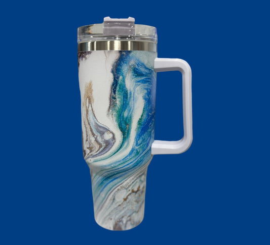 Ocean Swirl 40 oz. Tumbler