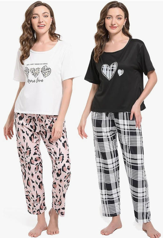 Short Sleeve 2 Piece Pajama Set