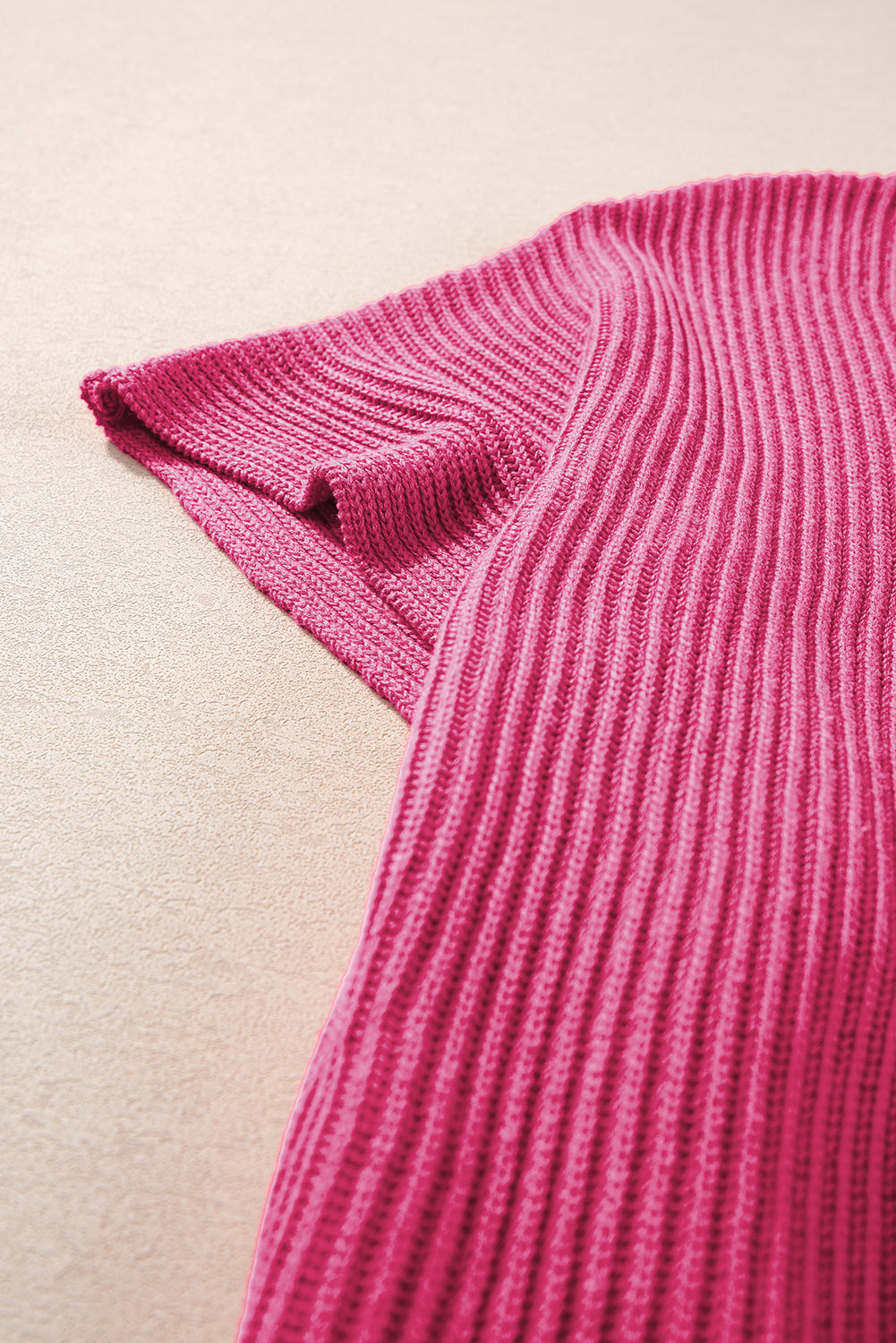 Side Slit Short Sleeve Oversized Sweater (4 colors)