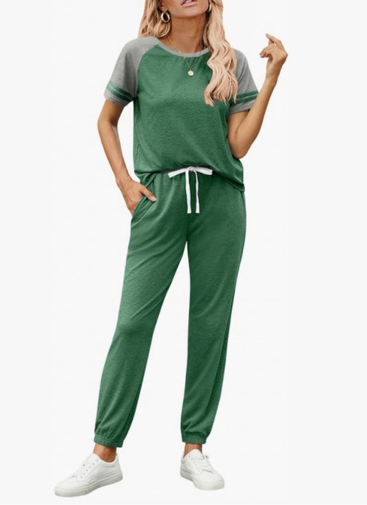 2pc Short Sleeve Loungewear Set