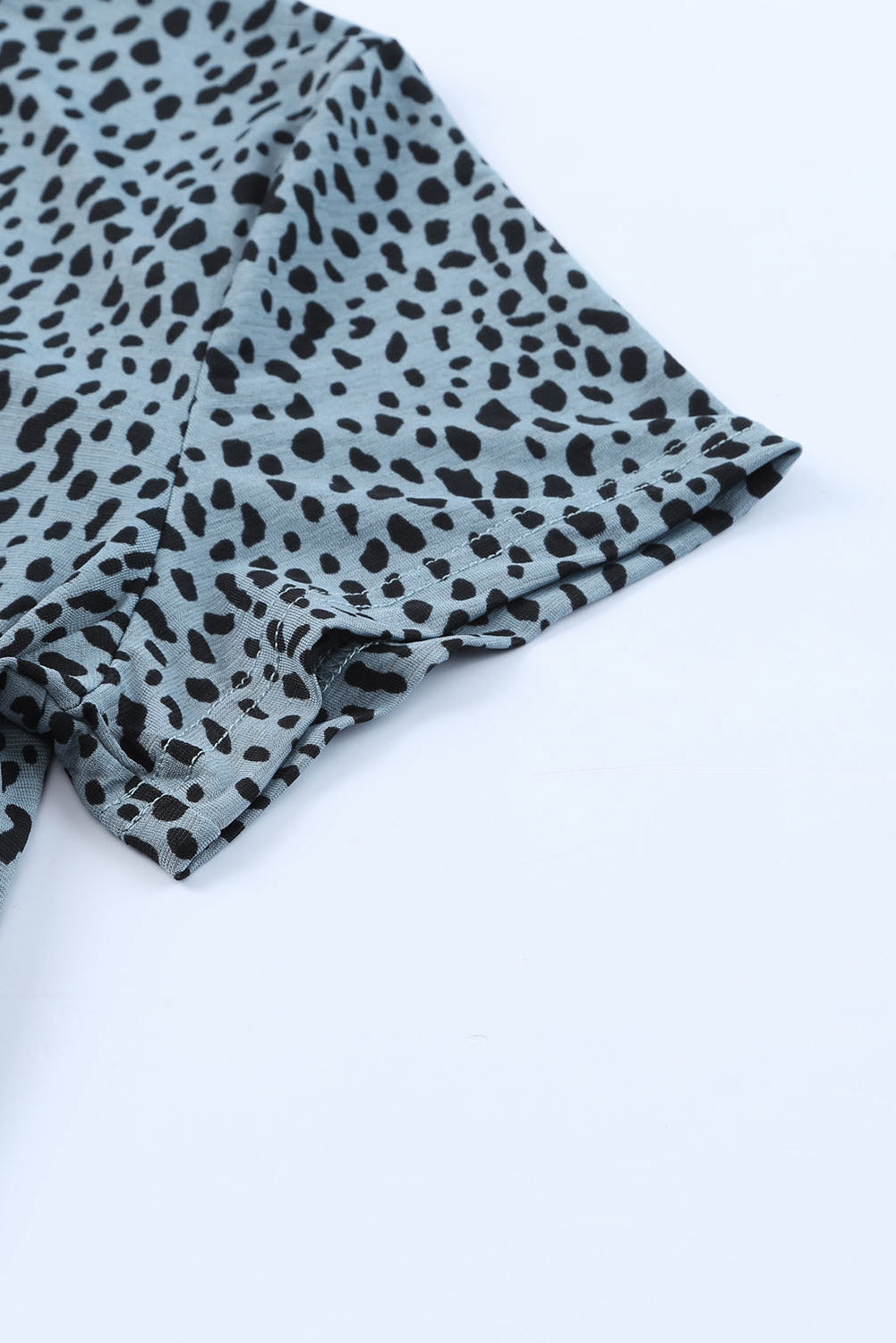 Cheetah Print Casual Crew Neck Tee