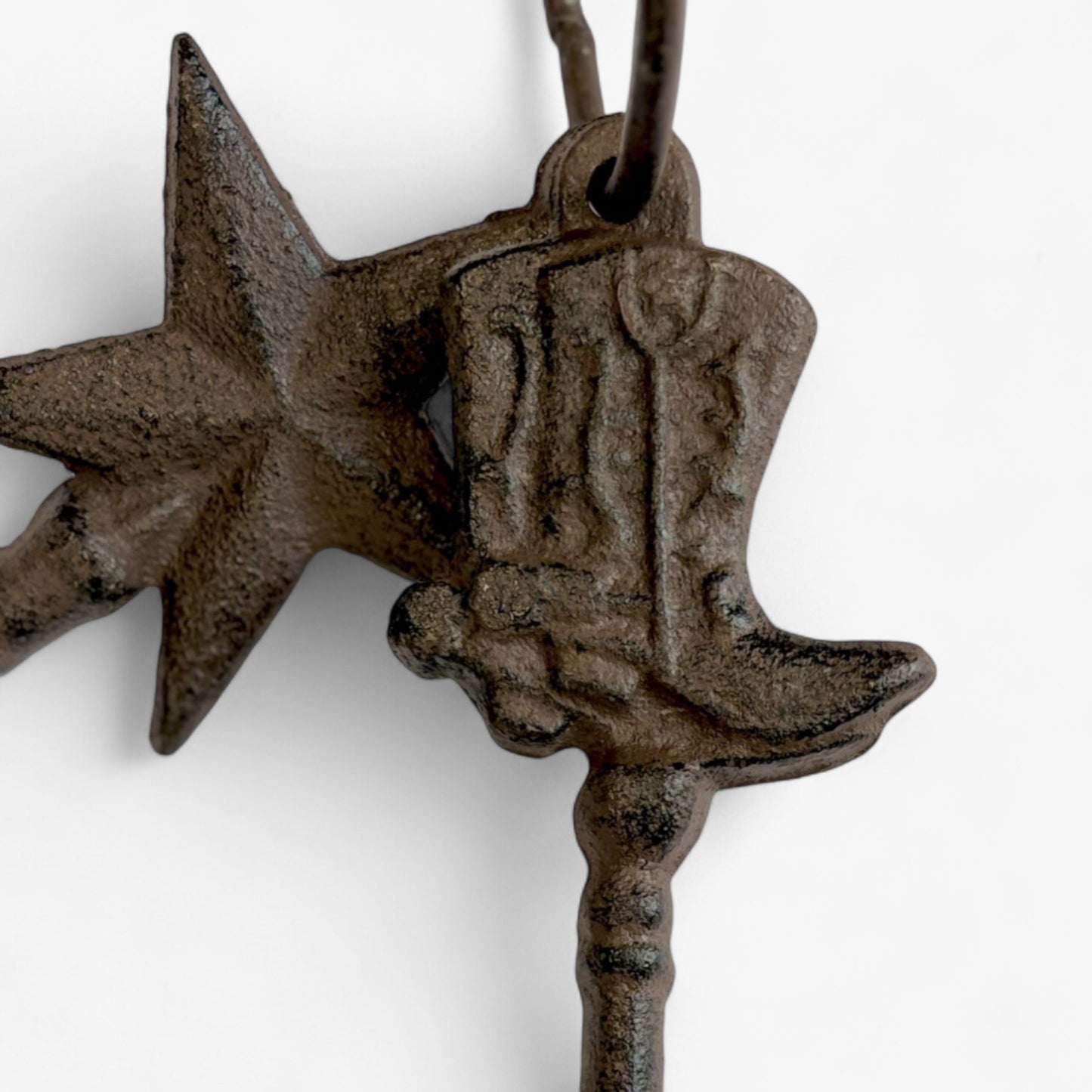 Intricate Cast Iron Antique Key Set with Ring, Rustic Home Decor Accents