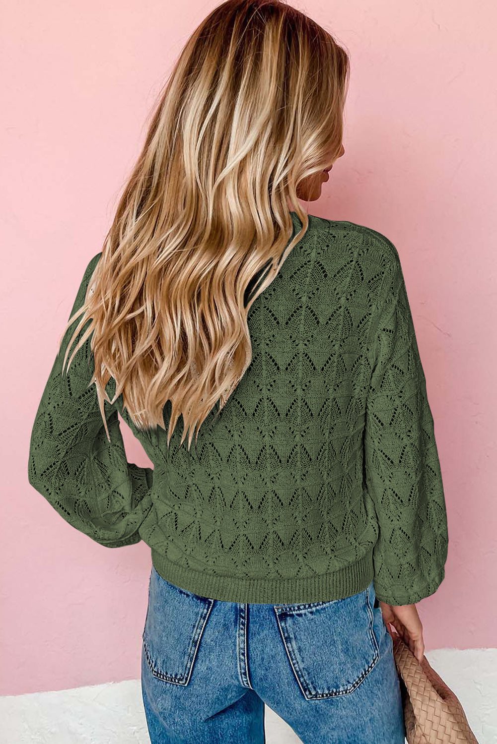 Lightweight Buttoned Front Crochet Cardigan (4 colors)