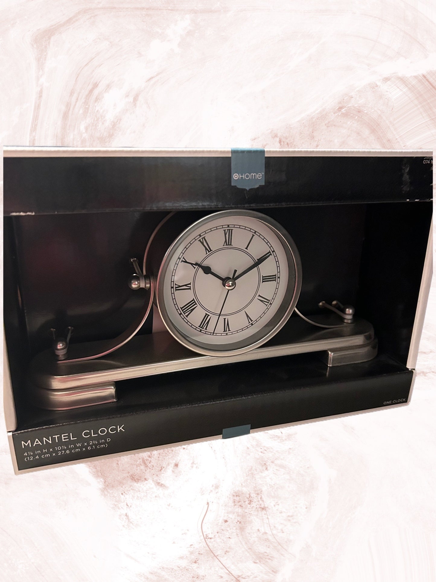 Silvertone Mantel Clock