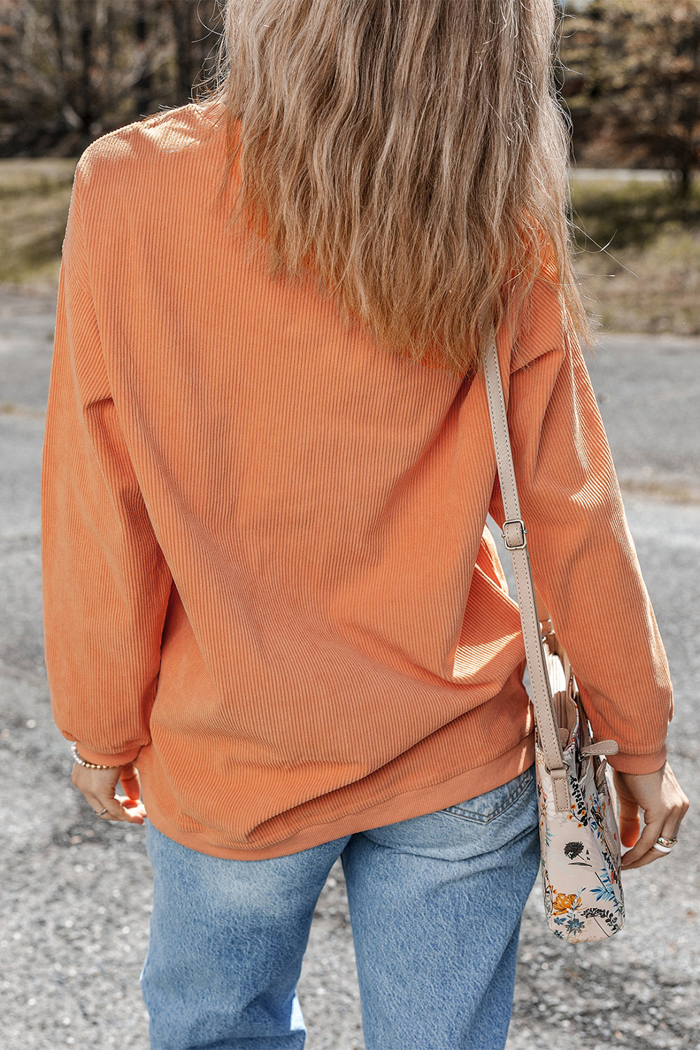 Orange Ribbed PUMPKIN Spice Graphic Sweatshirt