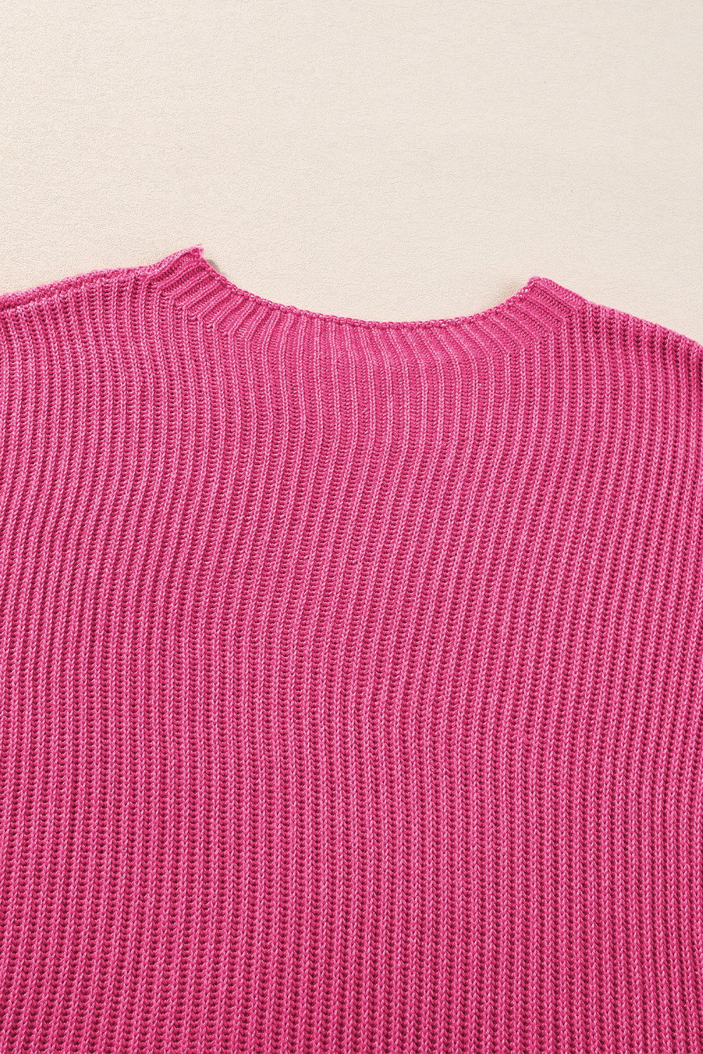 Side Slit Short Sleeve Oversized Sweater (4 colors)