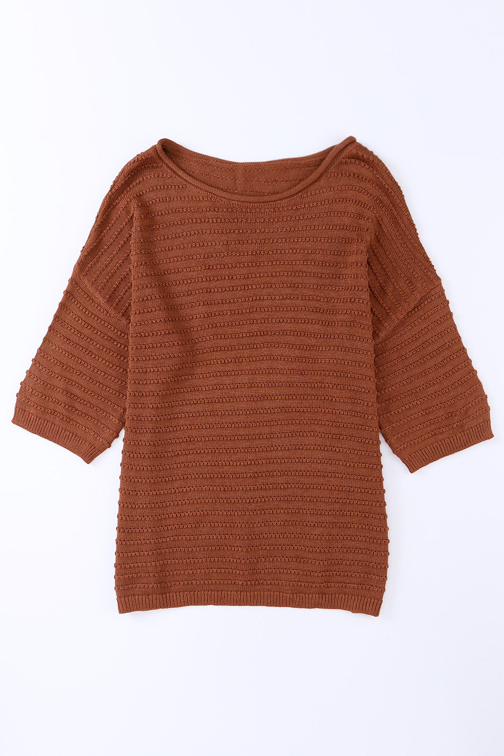 Solid Rib-Knit Drop Sleeve Top (2 colors)