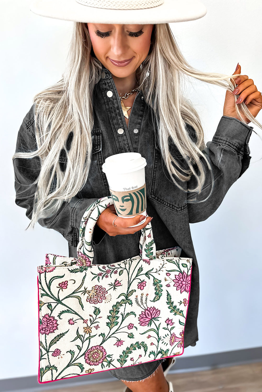 Beau Blue Chest Pocket Raw Hem Denim Loose Shirt Dress