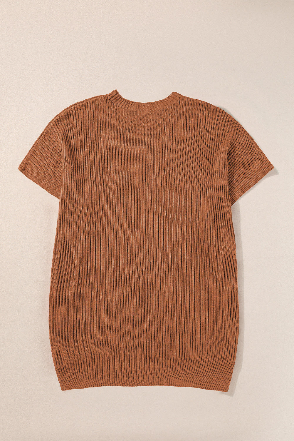 Side Slit Short Sleeve Oversized Sweater (4 colors)