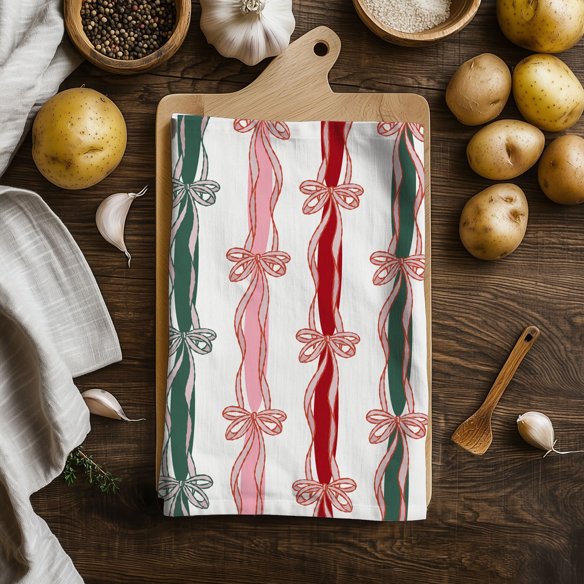 Merry Bright Coquette Flour Sack Cotton Decor Kitchen Towel