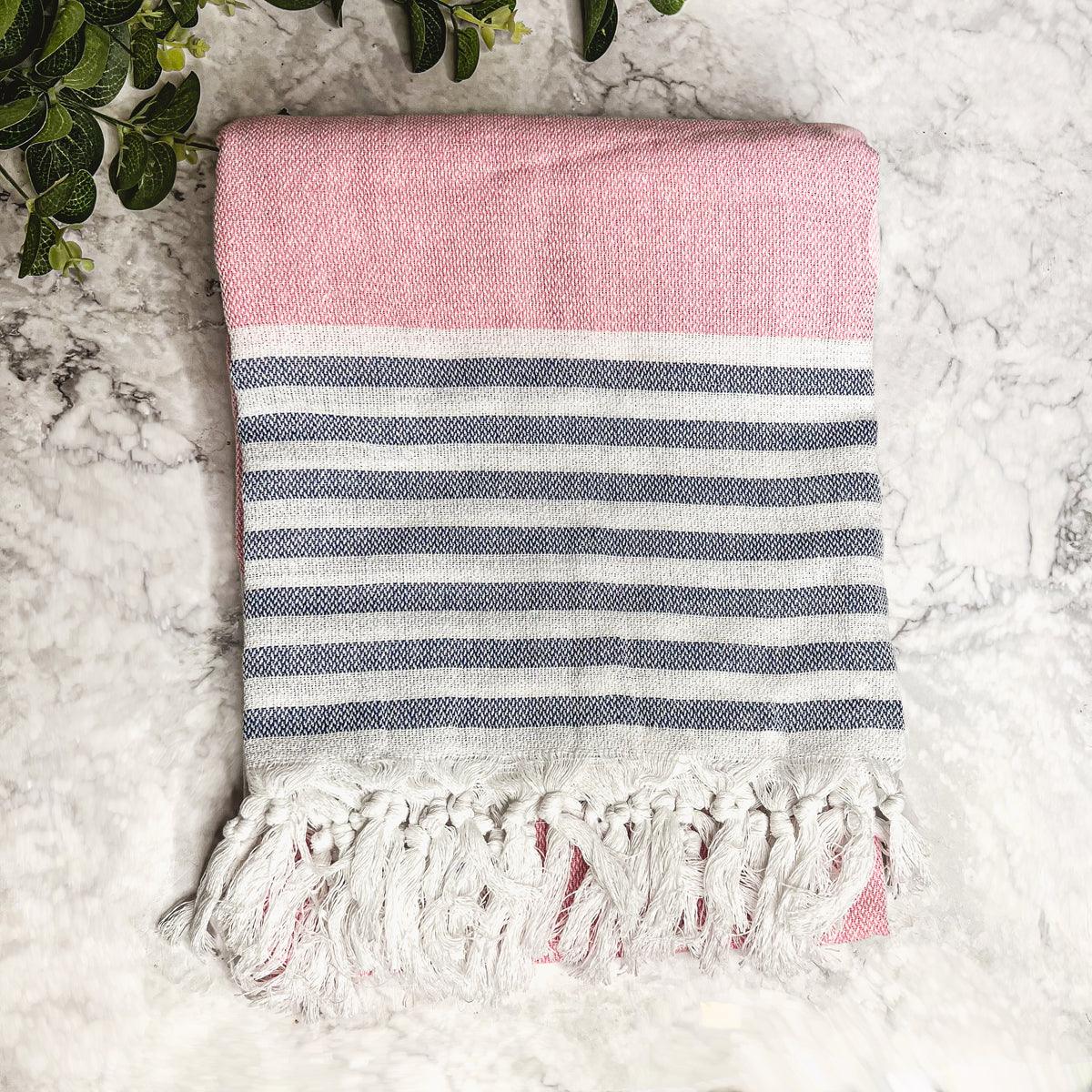 Oversized Mediterranean Striped Towel 180GSM