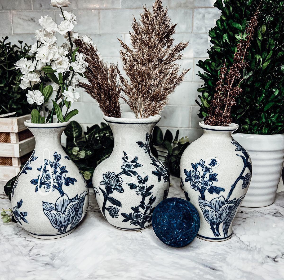 Chinoiserie Mediterranean Canton Vases