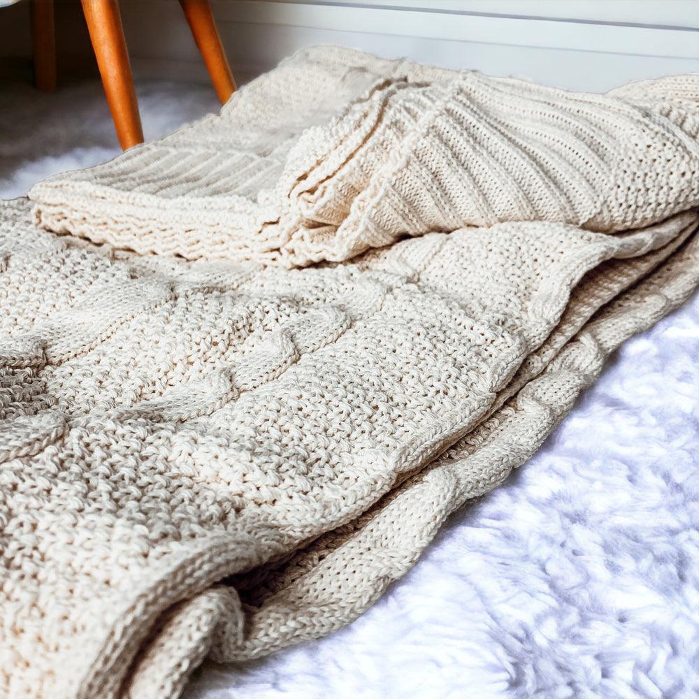 Claret Knit Sweater Throw Plush Super Soft