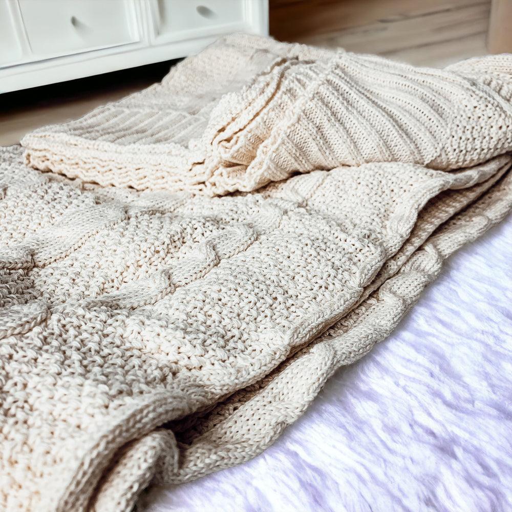 Claret Knit Sweater Throw Plush Super Soft