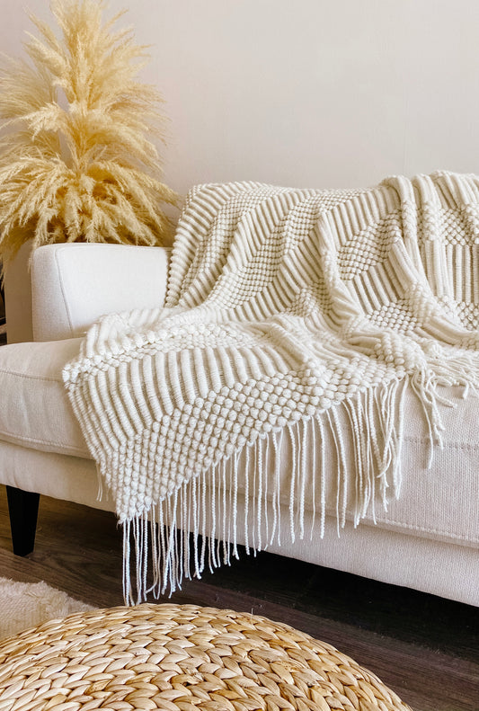 Khera Fringed Throw Blanket