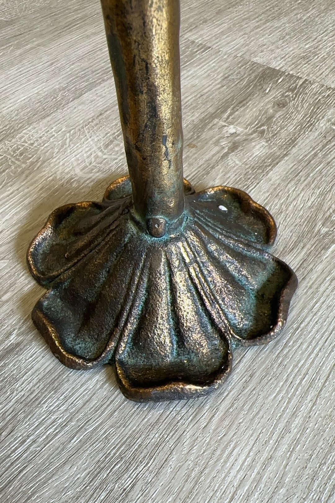 Antique Amber Glass Votive Candle Holder Centerpiece