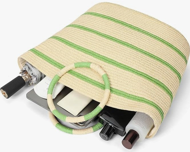 Green & Natural beach tote bag