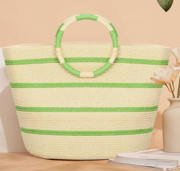 Green & Natural beach tote bag
