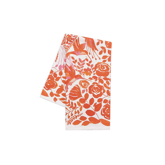 SALE Hummingbird Floral Kitchen Towel