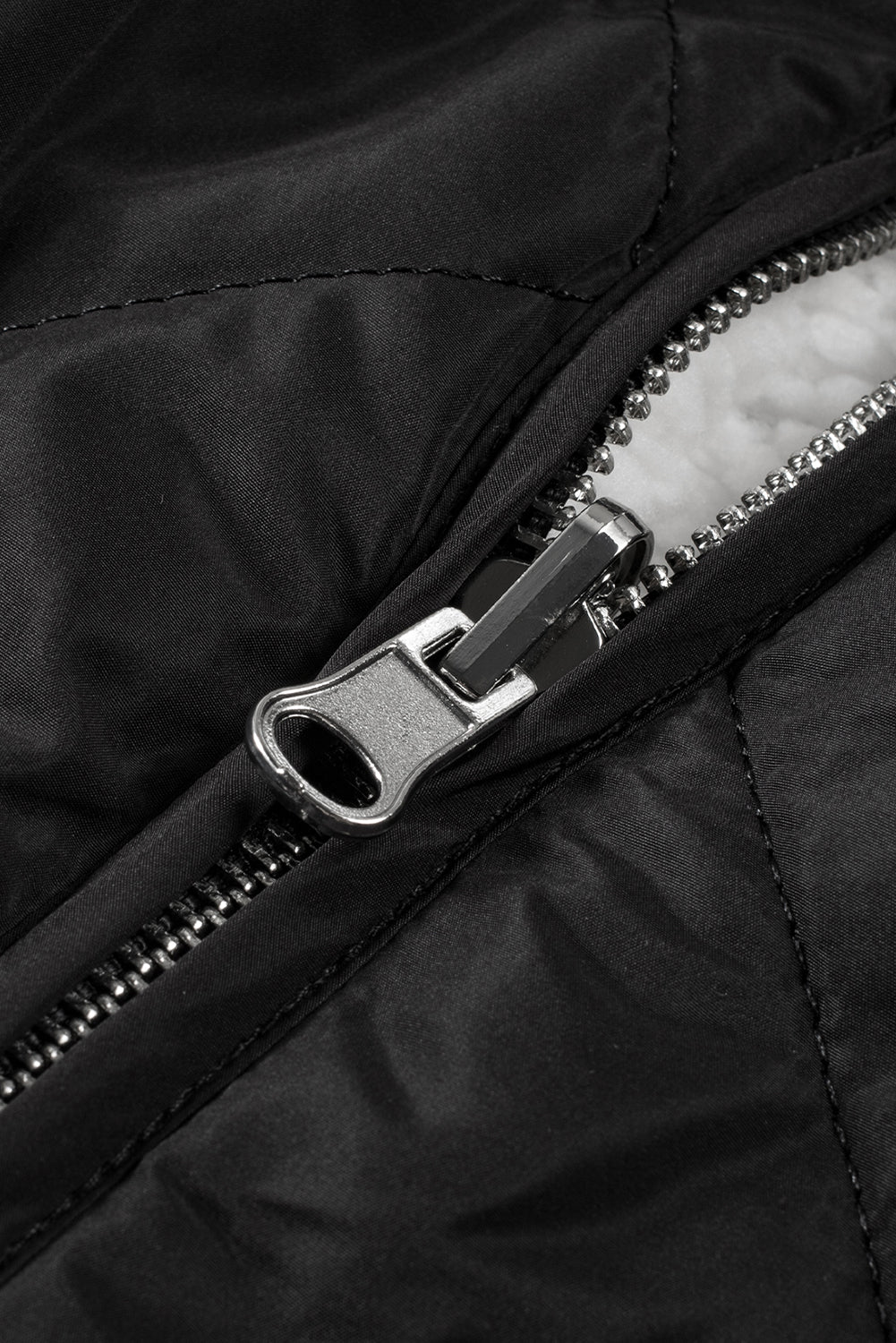 Zip Up Fleece Lined Quilted Vest