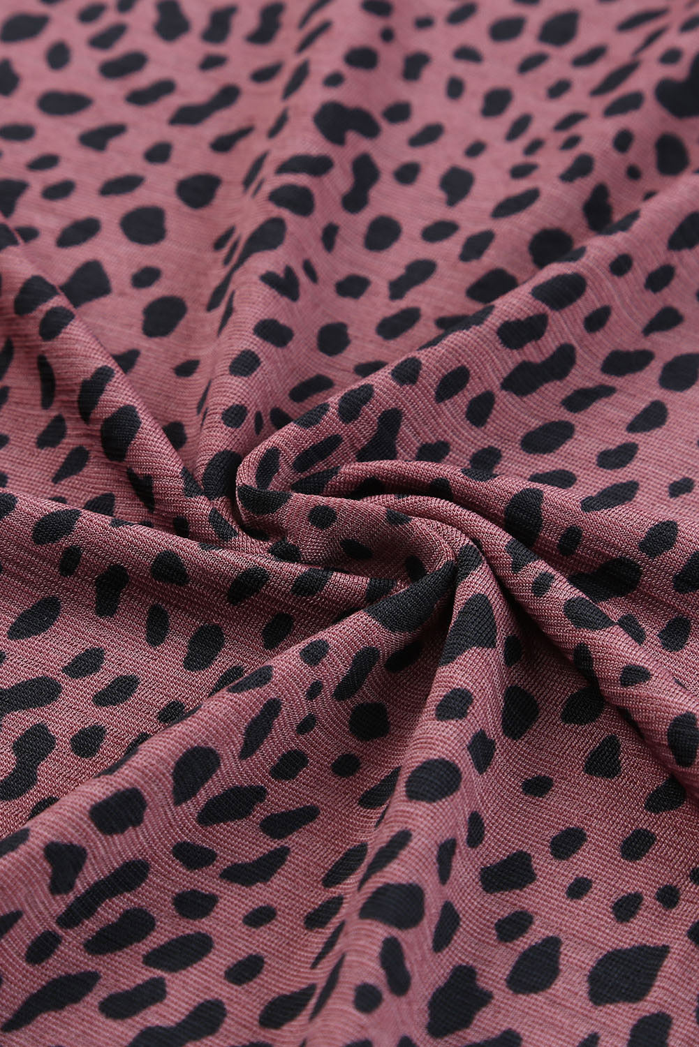 Cheetah Print Casual Crew Neck Tee