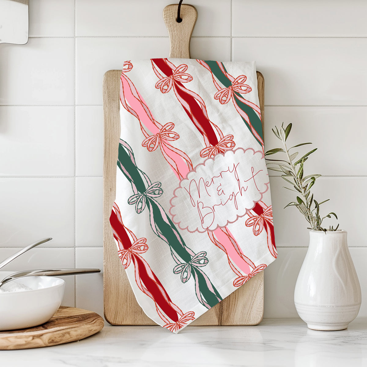 Merry Bright Coquette Flour Sack Cotton Decor Kitchen Towel