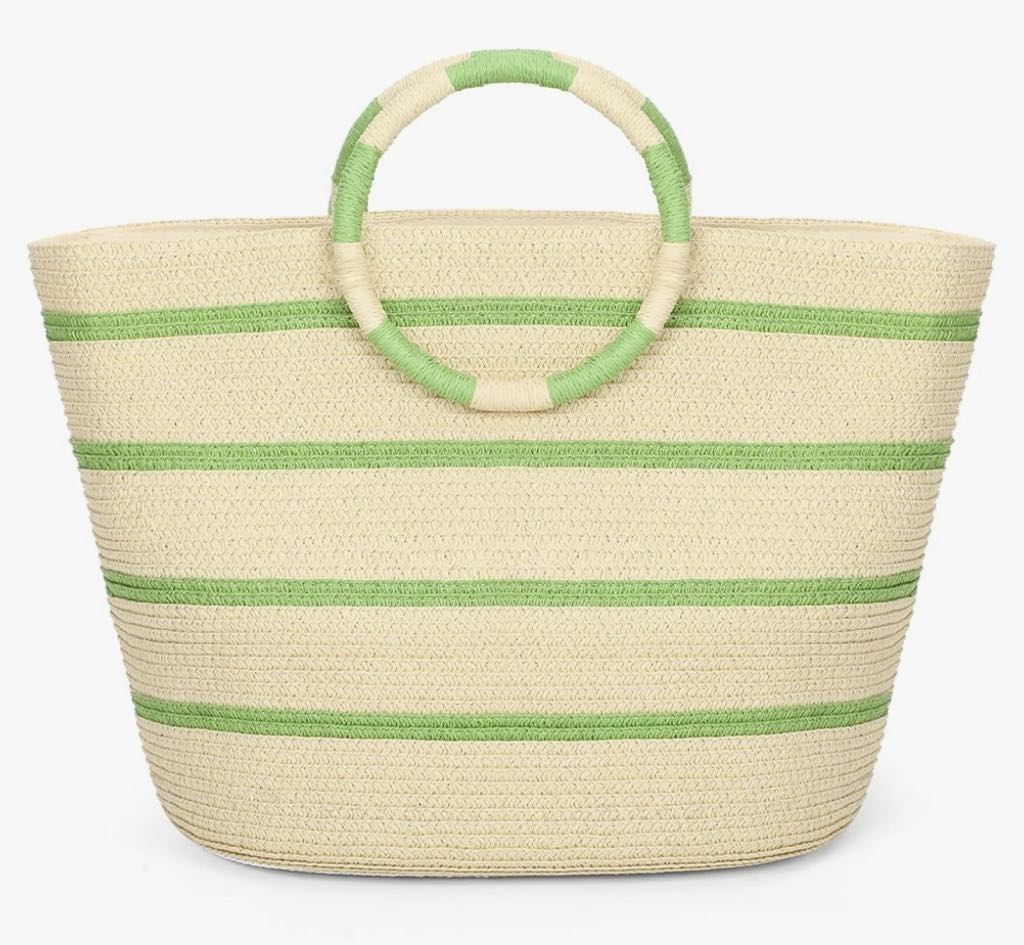 Green & Natural beach tote bag