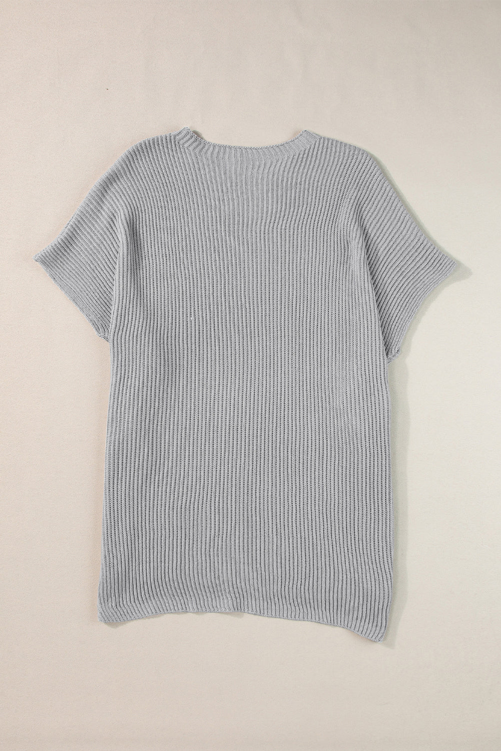 Side Slit Short Sleeve Oversized Sweater (4 colors)