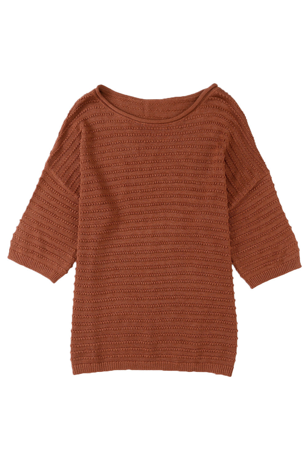 Solid Rib-Knit Drop Sleeve Top (2 colors)