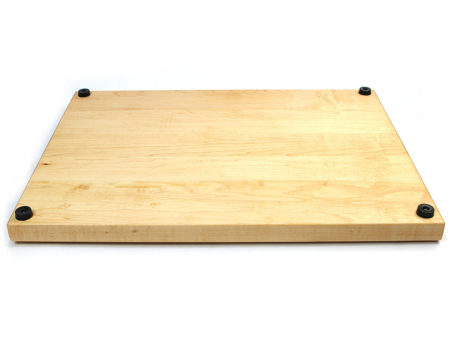 1.25” Thick Extra Large Butcher Block Cutting Board With Rubber Feet, American Made Maple Hardwood
