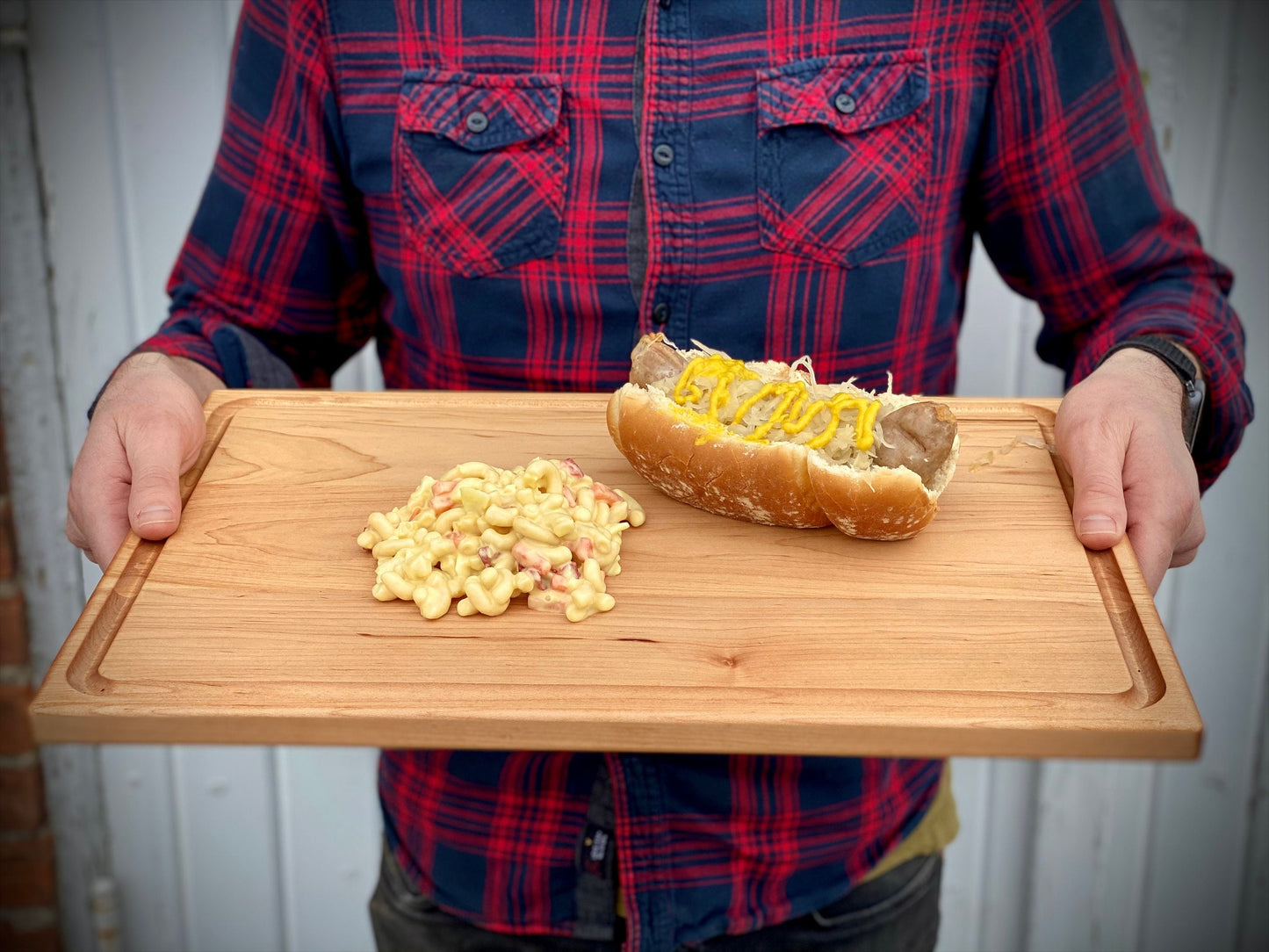 Large Wood Cutting Board With Juice Groove 18x12", Made in the USA