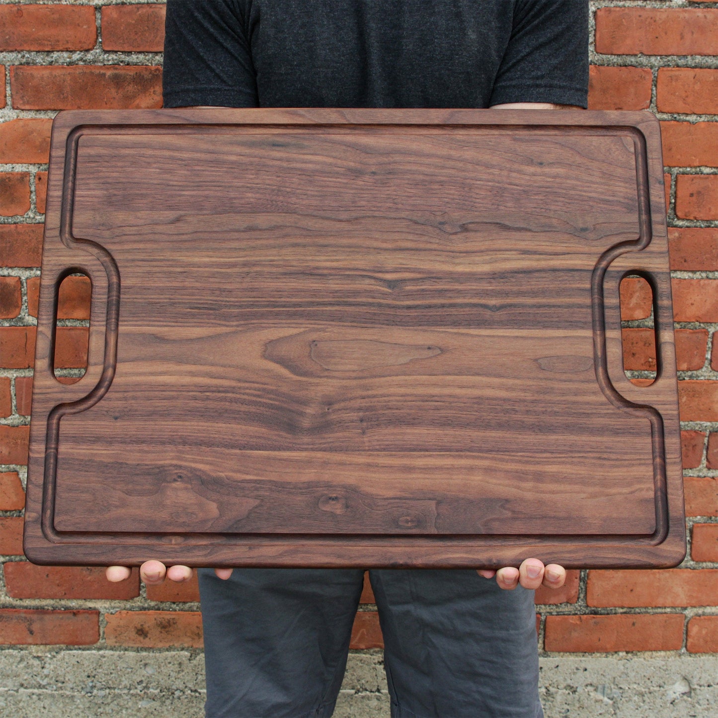 Extra Large Walnut Cutting Board, 24"x18" Charcuterie Serving Tray, 100% Made in the USA