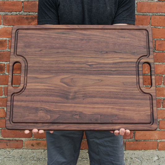 Extra Large Walnut Cutting Board, 24"x18" Charcuterie Serving Tray, 100% Made in the USA