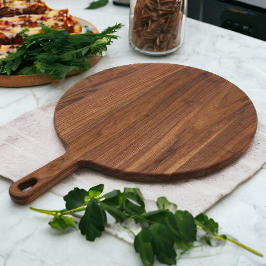 Walnut Paddle Cutting Board With Handle, Charcuterie Board With Handle Handmade in USA