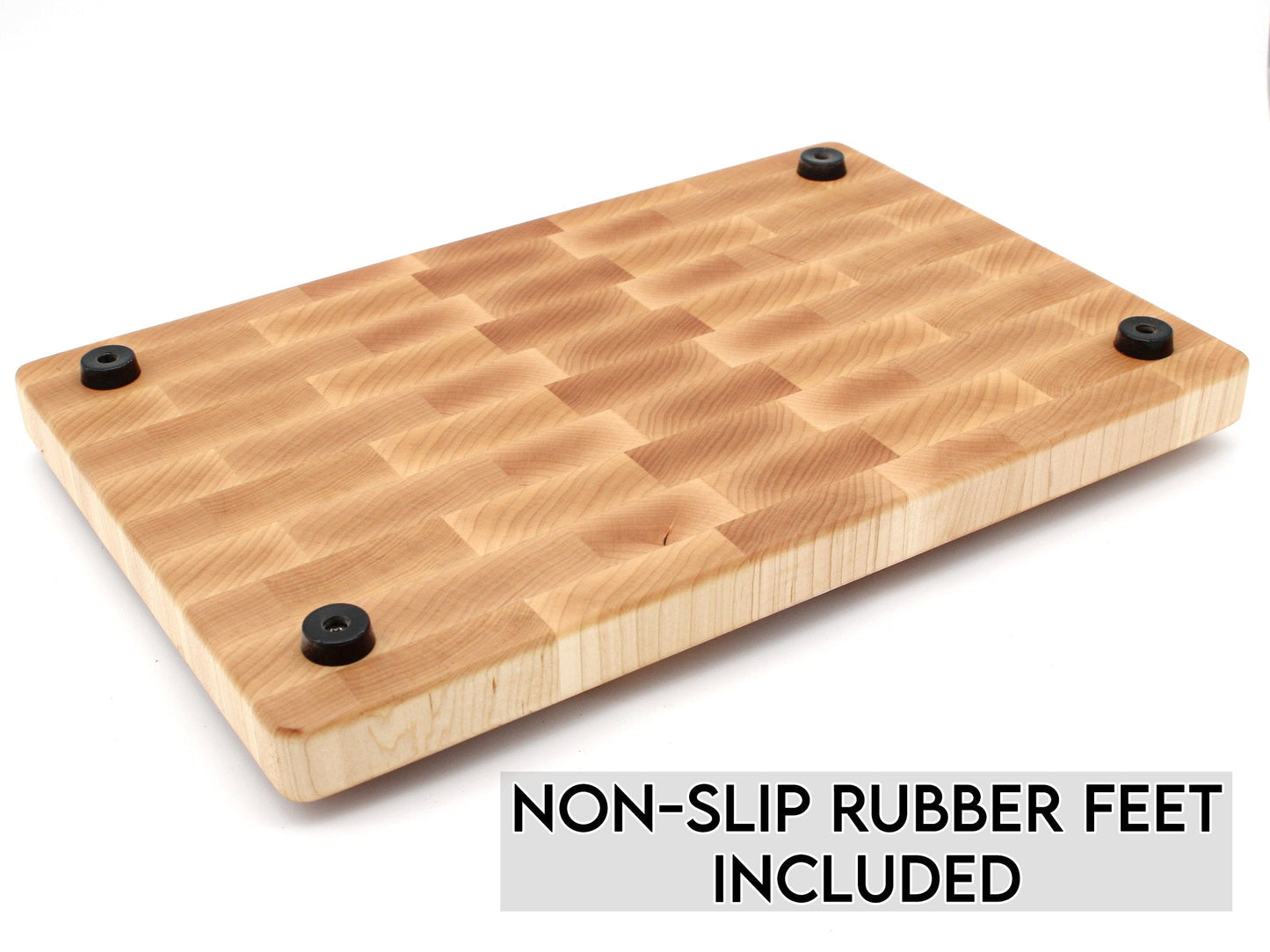 Extra Large End Grain Walnut Cutting Board, Butcher Block with Rubber Feet, USA Made