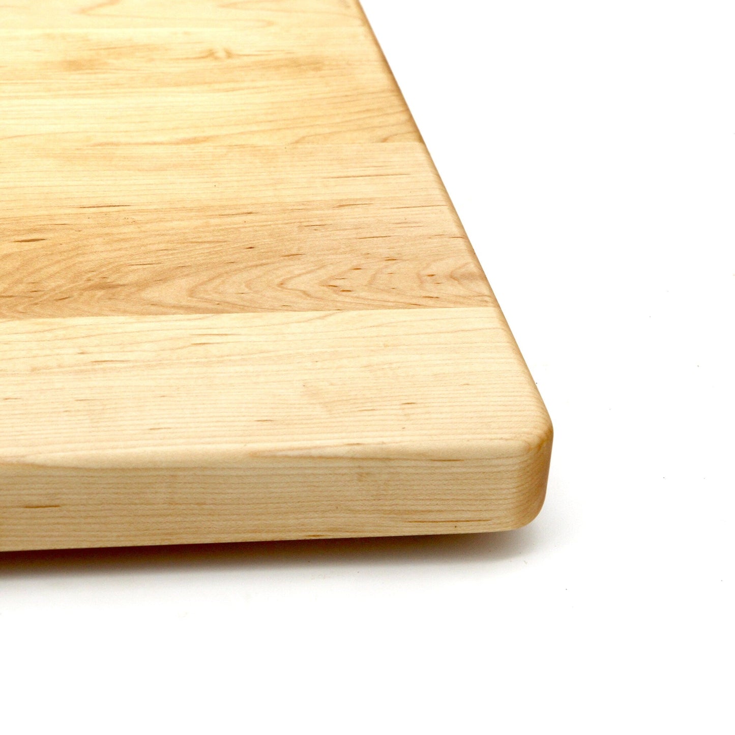 1.25” Thick Extra Large Butcher Block Cutting Board With Rubber Feet, American Made Maple Hardwood