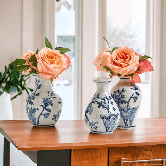 Chinoiserie Mediterranean Canton Vases